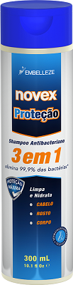 06851 - Shampoo 3 em 1 Cabelo Rosto Corpo Proteção 300mL 